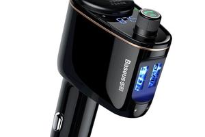 BAUSES Bluetooth FM Transmitter MP3 avtomobilski adapter 2x USB 3.4A, črna